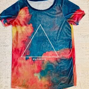 VINTAGE VELVET TIE DYE PINK FLOYD BAND CONCERT TEE "IN THE SKY"